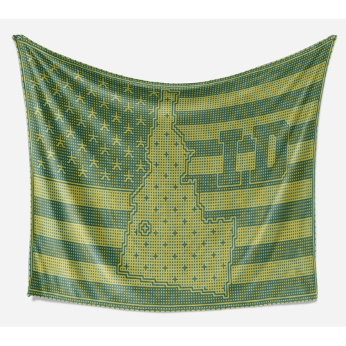 yoshiokubo BIG-CATCH FLAG グリーンコート American Flag - Idaho LFC Stadium Throw G8 — Lissa Conley Designs